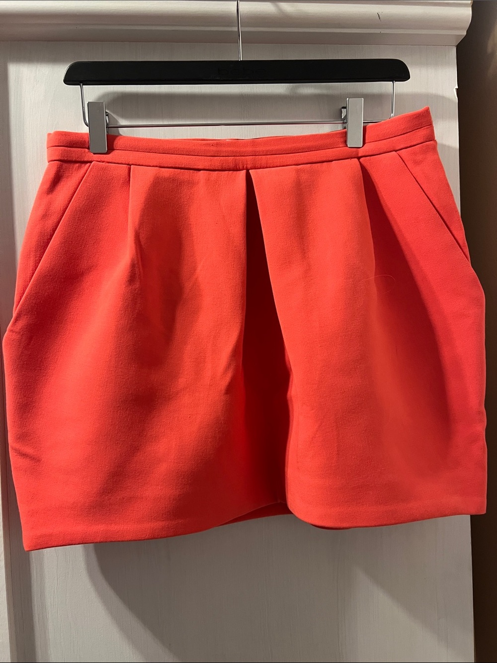 Zara Bright Coral Pleated Skort